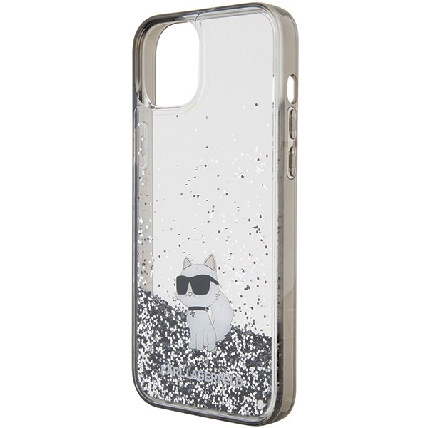 Etui Karl Lagerfeld KLHCP15MLKCNSK iPhone 15 Plus 6.7" transparent hardcase Liquid Glitter Choupette