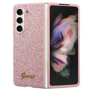 Etui Guess GUHCZFD5HGGSHP F946 Galaxy Z Fold 5 różowy/pink hardcase Glitter Script Case