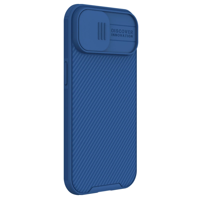 Pancerne etui Nillkin CamShield Pro Magnetic Case do iPhone 15 z osłoną na aparat - niebieskie