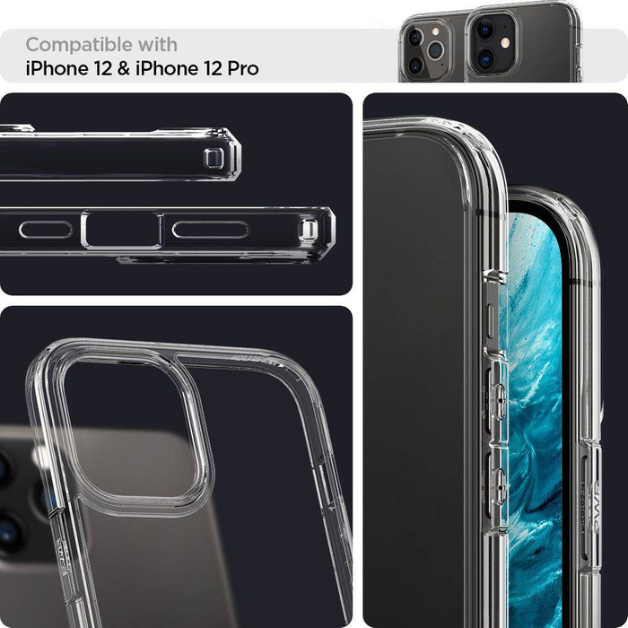 Etui SPIGEN Ultra Hybrid iPhone 12 12 Pro Clear przezroczyste Case