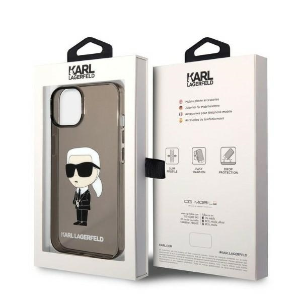 Etui KARL LAGERFELD Apple iPhone 14 Plus Ikonik Karl Lagerfeld Czarny Hardcase