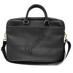 Torba GUESS Laptop 15 Saffiano Script Czarny