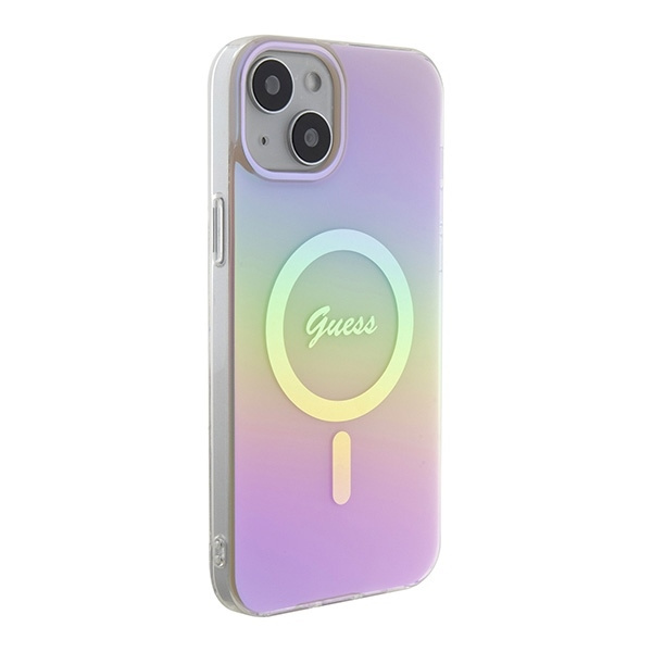 Etui Guess GUHMP15MHITSP iPhone 15 Plus 6.7" różowy/pink hardcase IML Iridescent MagSafe Case