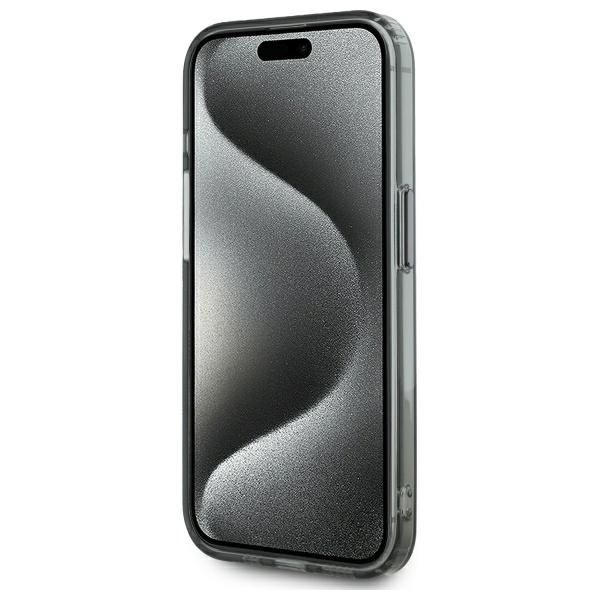 Karl Lagerfeld KLHMP15LHLSKIK iPhone 15   Pro 6.1" czarny/black hardcase IML Metal Karl Head MagSafe