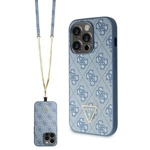 Etui Guess GUHCP14XP4TDSCPB iPhone 14 Pro Max 6.7" niebieski/blue hardcase Crossbody 4G Metal Logo