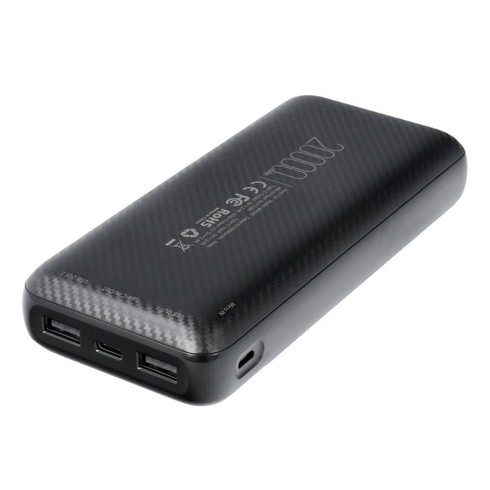 Bateria zewnętrzna (POWER BANK) VEGER L20 - 20 000mAh LCD czarny (W2019)