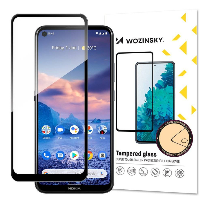 Wozinsky super wytrzymałe szkło hartowane Full Glue na cały ekran z ramką Case Friendly Nokia 5.4 czarny