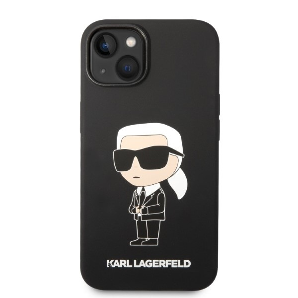 Etui Karl Lagerfeld iPhone 14 Plus 6,7" hardcase czarny/black Silicone Ikonik Magsafe