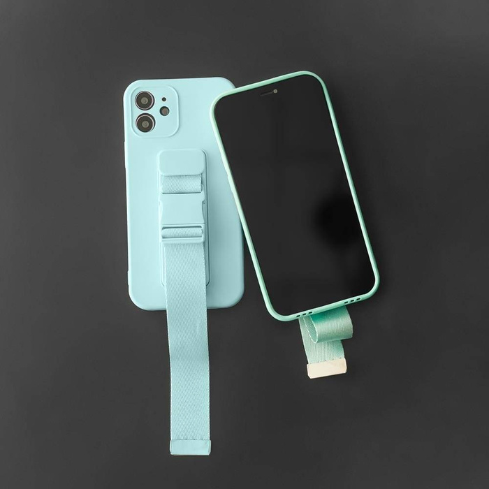 ETUI Rope Case silikonowe etui ze smyczą torebka smycz pasek do Xiaomi Poco M4 Pro 5G czerwony CASE