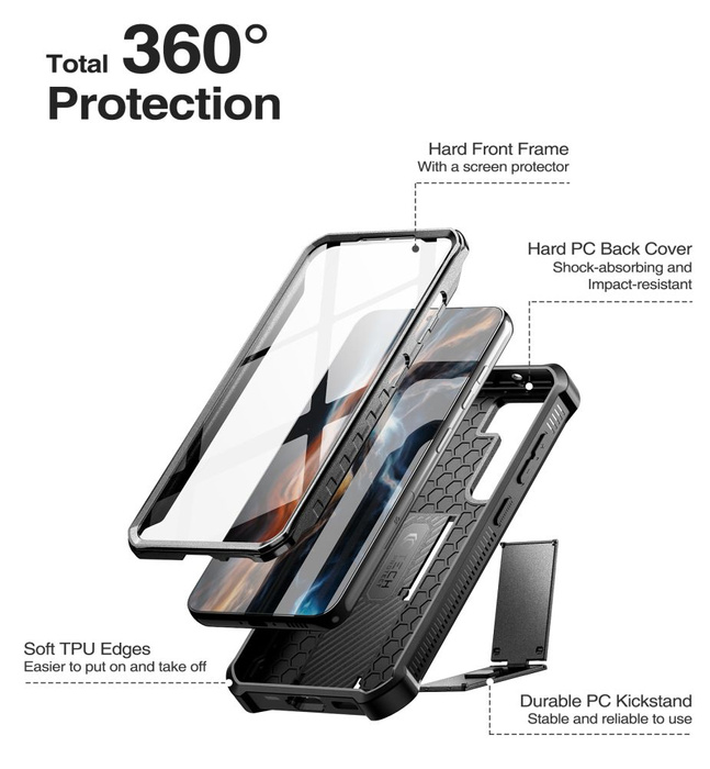 Etui Tech-protect Kevlar Pro Galaxy S23 Black Case