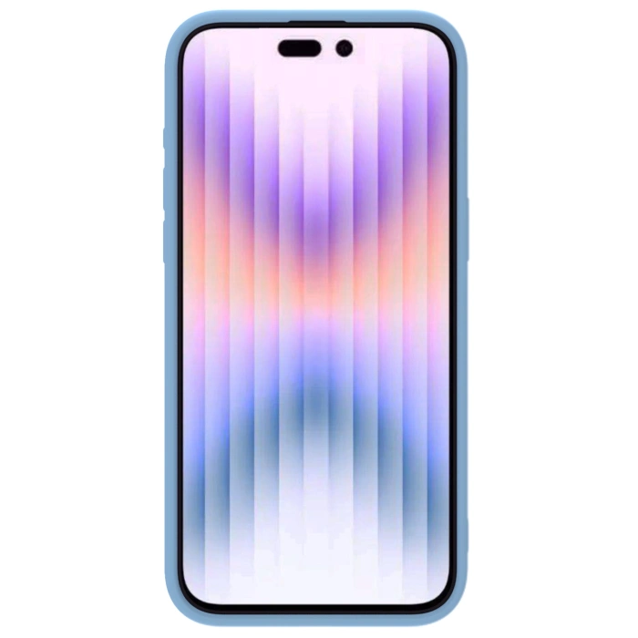 Silikonowe etui Nillkin CamShield Silky Silicone Case do iPhone 15 Pro z osłoną na aparat - niebieski