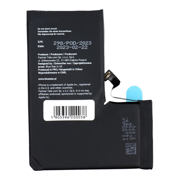 BLUE STAR HQ bateria do IPHONE 13 Pro 3095 mAh