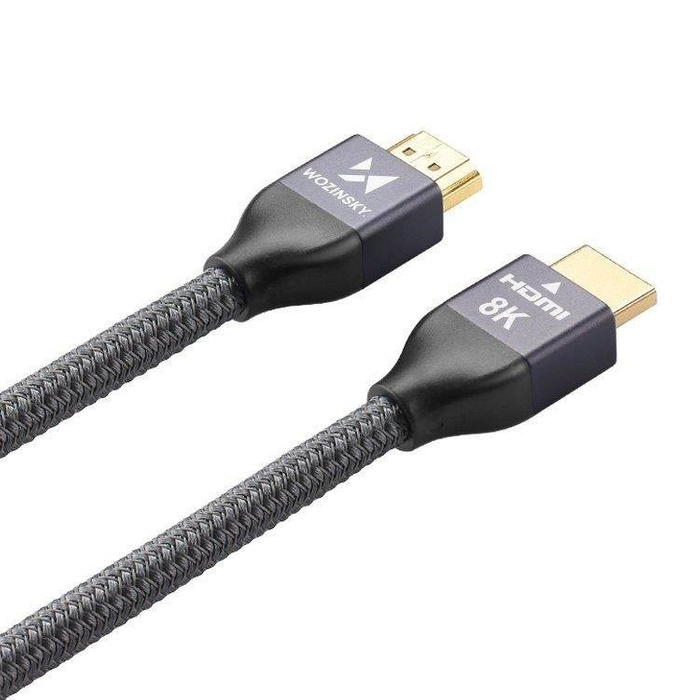 Wozinsky kabel HDMI 2.1 8K 60 Hz 48 Gbps / 4K 120 Hz / 2K 144 Hz 3m srebrny (WHDMI-30)