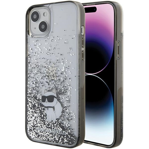 Etui Karl Lagerfeld KLHCP15MLKCNSK iPhone 15 Plus 6.7" transparent hardcase Liquid Glitter Choupette