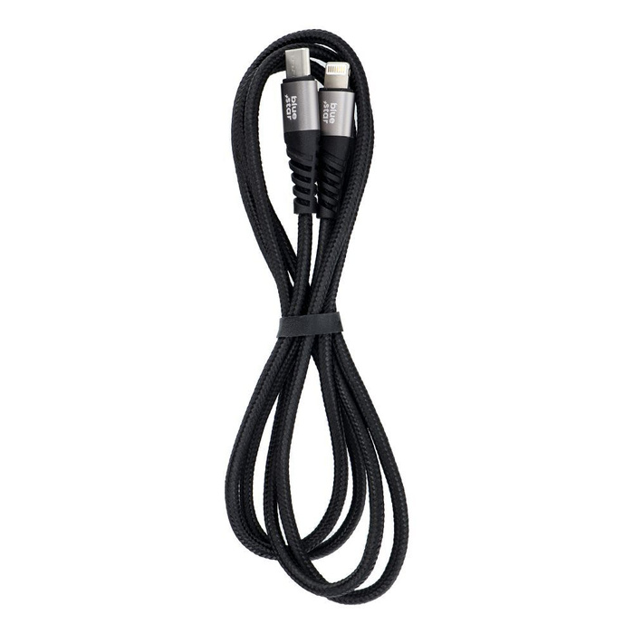 BLUE STAR kabel z oplotem 2,4A Typ C do Lightning TFK-DC-003 1,2 m czarny