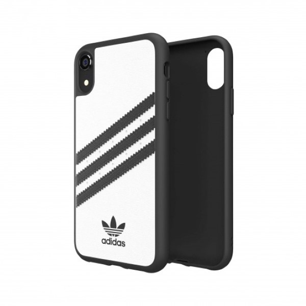 Etui Adidas Moulded Case PU iPhone XR biało-czarny/white-black 32808