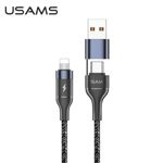 Kabel Pleciony USAMS USB-C USB Na Lightning 30W PD Fast Charge Czarny