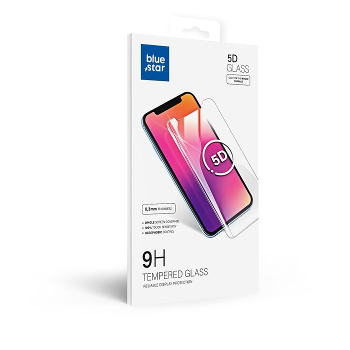 Szkło hartowane Blue Star 5D - do Samsung A22 LTE (full glue/case friendly) - czarny