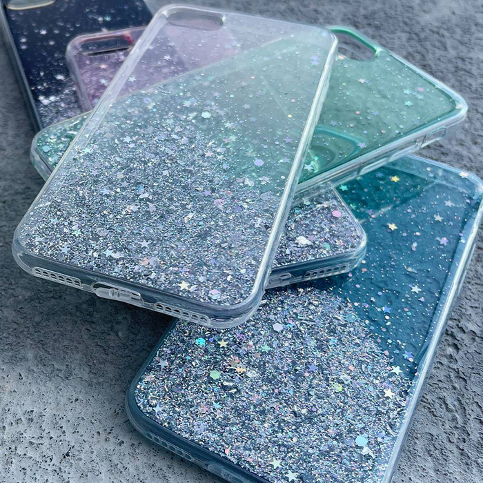 Wozinsky Star Glitter błyszczące etui pokrowiec z brokatem Xiaomi Redmi K40 Pro+ / K40 Pro / K40 / Poco F3 czarny