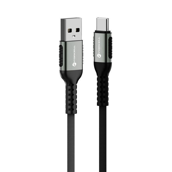 FORCELL F-ENERGY C256 kabel USB A do Typ C QC3.0 3A 66W Cafule 1,2 m czarny