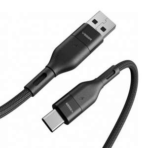 VEGER kabel USB A do Typ C PD 5A 100W AC03 1,2 m czarny 