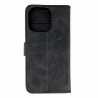 Etui Leather Book Case na iPhone 16 Pro Max - czarne