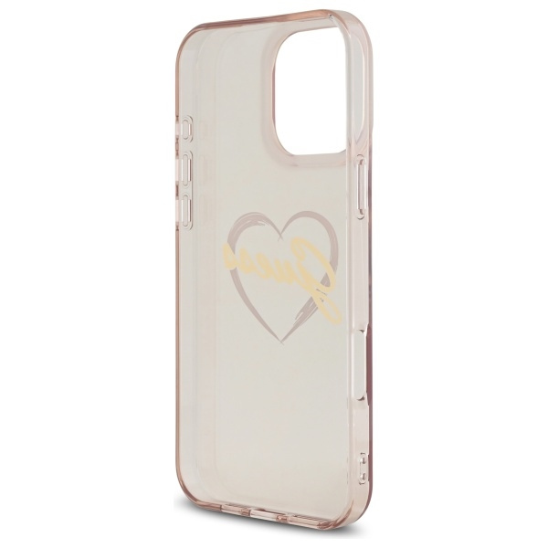 Etui Guess iPhone 16 Pro Max 6.9" różowy/pink hardcase IML Heart