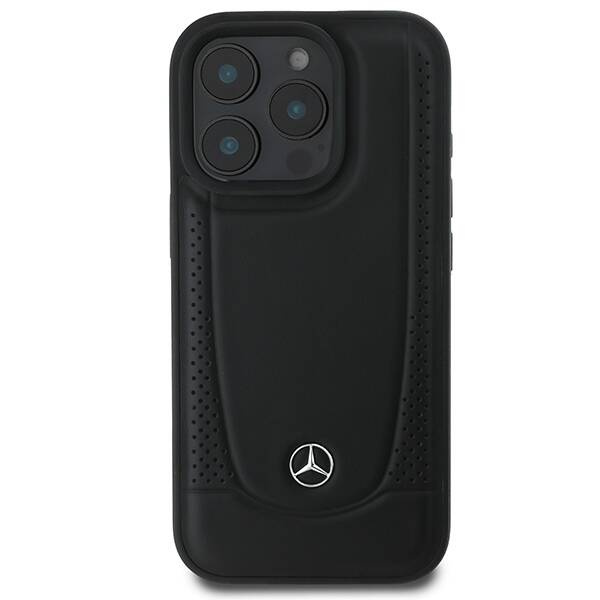 Etui Mercedes iPhone 16 Pro Max 6.9" czarny/black hardcase Leather Urban