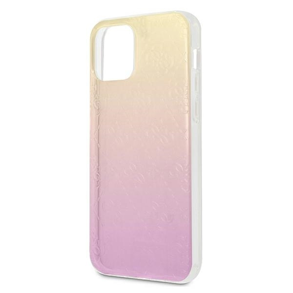 Etui GUESS Apple iPhone 12 12 Pro 3D Raised 4G Gradient Różowy Case