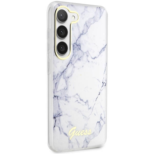 Etui Guess GUHCS23MPCUMAH S23 Plus S916 biały/white hardcase Marble Case