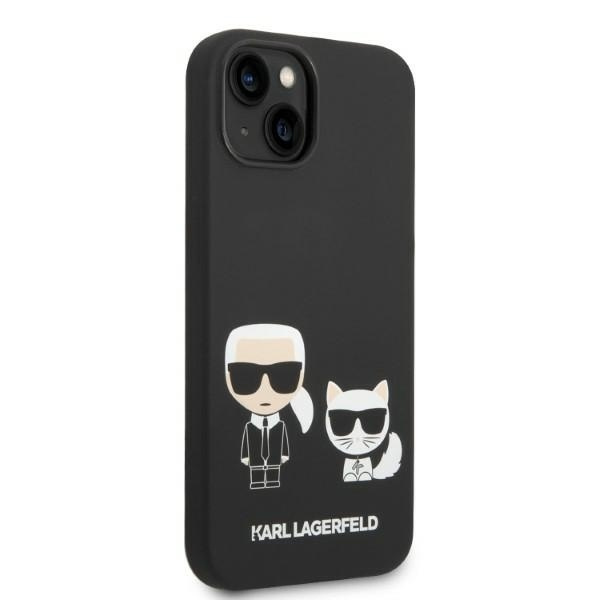 Etui KARL LAGERFELD Apple iPhone 14 Liquid Silicone Karl & Choupette Magsafe Czarny Hardcase