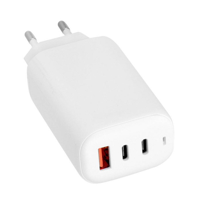 FORCELL F-ENERGY GaN TFK-TC-65WPD ładowarka sieciowa 2 x Typ C + USB A PD QC4.0 3A 65W biała