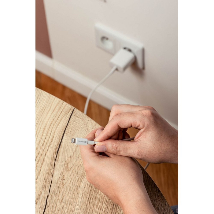 FORCELL F-ENERGY C703 kabel USB A do Lightning MFi 2,4A 12W 1 m biały