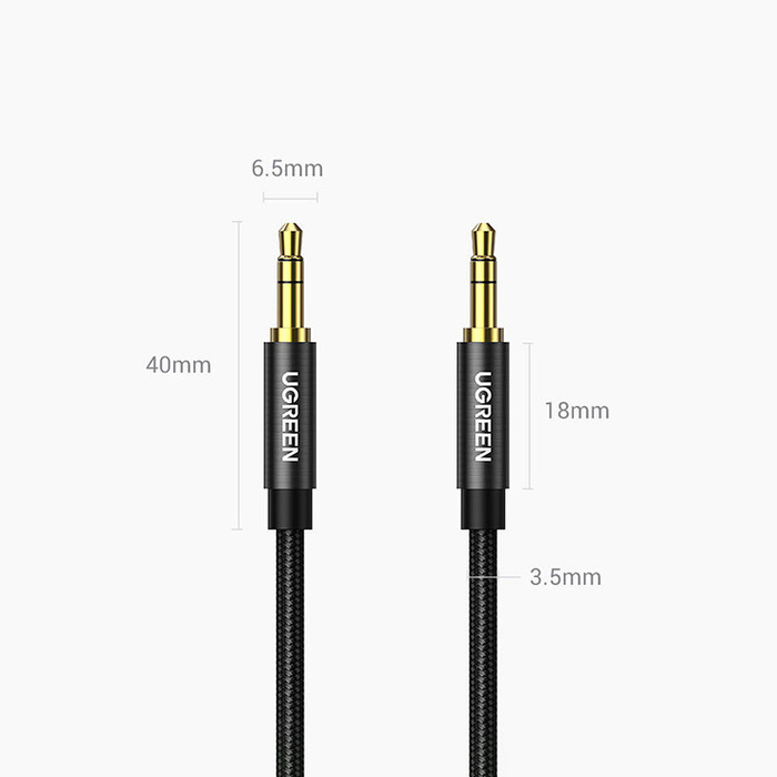 Ugreen kabel audio 2 x mini jack 3,5mm 2m czarny (50363 AV112)