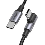 Kabel USB-C do USB-C, kątowy UGREEN US334 5A, PD 100W, 1m (czarny)