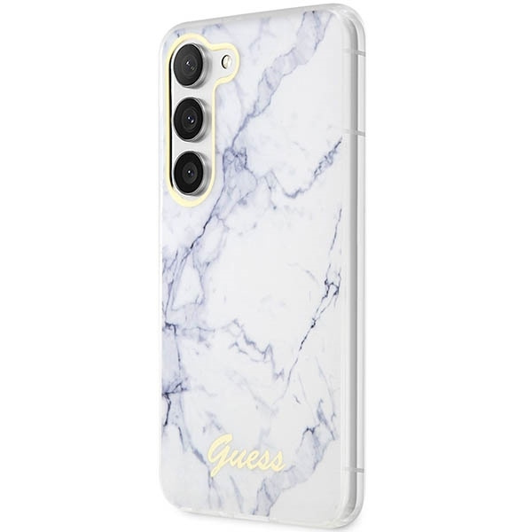 Etui Guess GUHCS23MPCUMAH S23 Plus S916 biały/white hardcase Marble Case