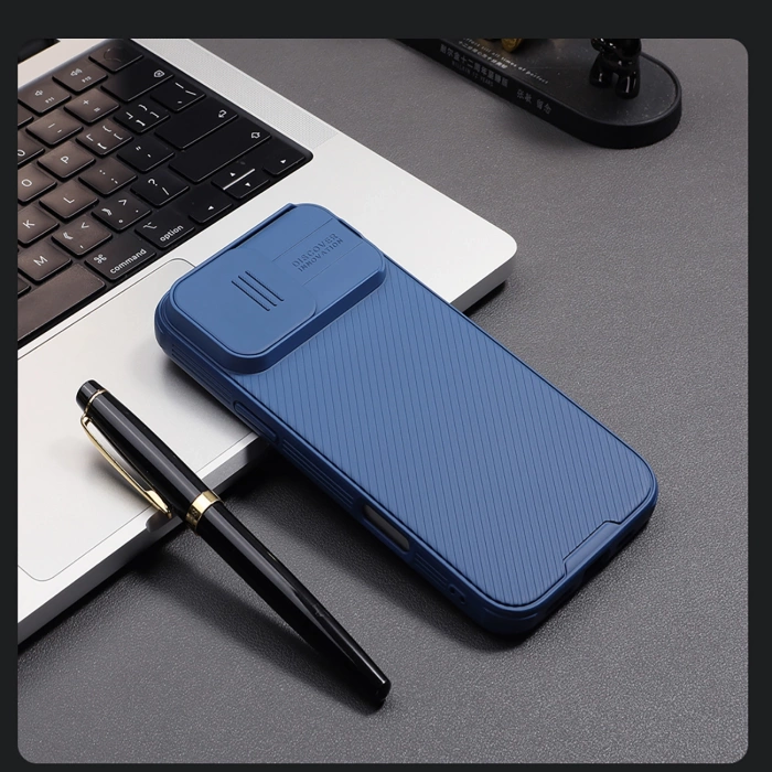 Etui Nillkin CamShield Pro Magnetic Case na iPhone 16 - niebieskie