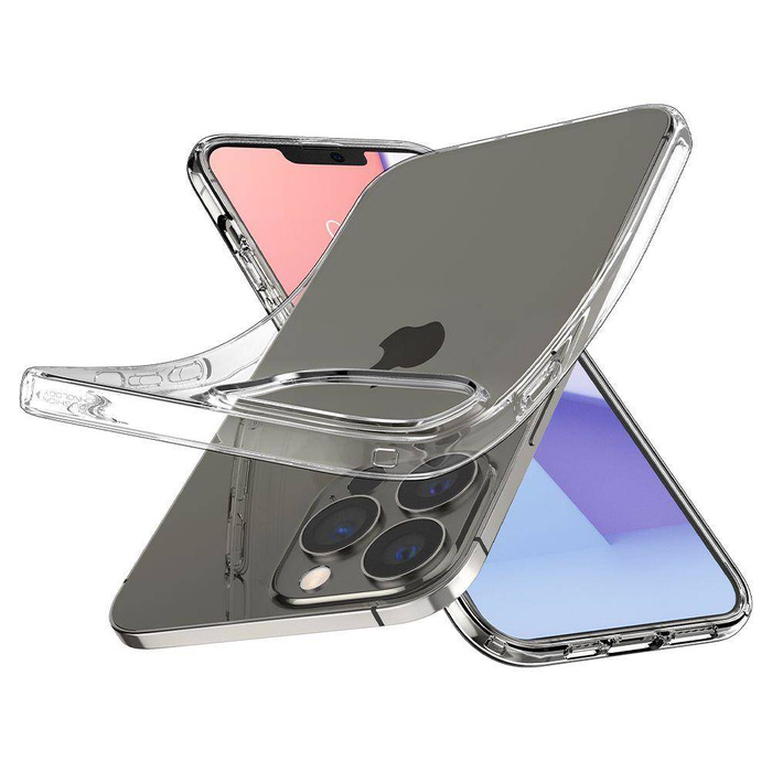 Etui Spigen iPhone 13 Pro Liquid Crystal Crystal Przezroczyste Clear Case + Szkło Hartowane Full Cover Spigen