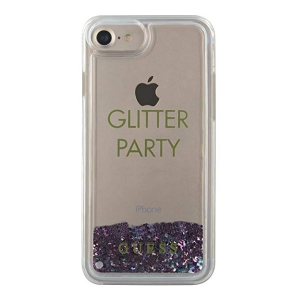 Etui GUESS Apple iPhone 6 7 8 SE 2020 Liquid Glitter Party Fioletowy Hardcase