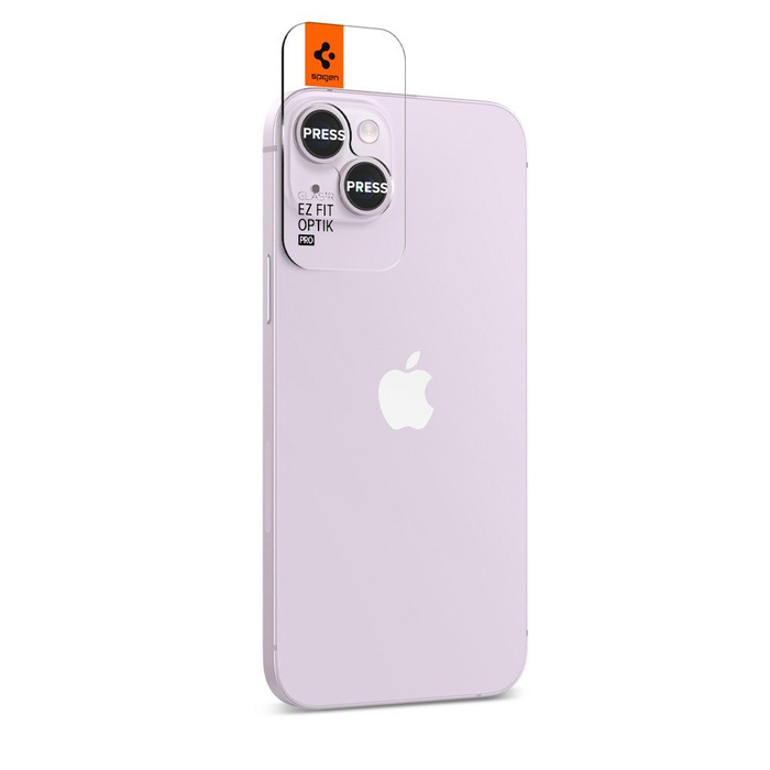 Osłona Aparatu Spigen Optik.tr ”ez Fit” Camera Protector 2-pack iPhone 15 / 15 Plus / 14 / 14 Plus Purple