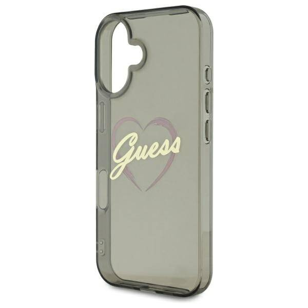 Etui Guess iPhone 16 6.1" czarny/black hardcase IML Heart