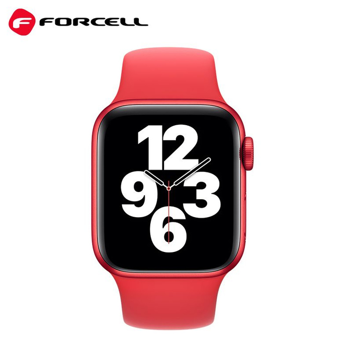 FORCELL F-DESIGN FA01 pasek silikonowy do APPLE Watch 38 / 40 / 41 mm czerwony