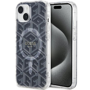 Etui Guess GUHMP15MHGCUSTGK iPhone 15 Plus / 14 Plus 6.7" czarny/black hardcase IML GCube MagSafe Case