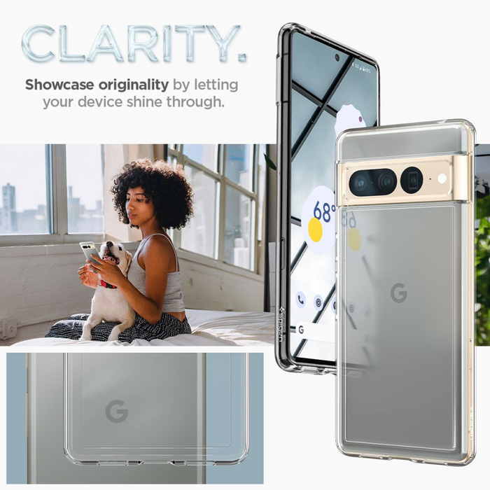 Etui Spigen Ultra Hybrid Google Pixel 7 Pro Etui Crystal Clear