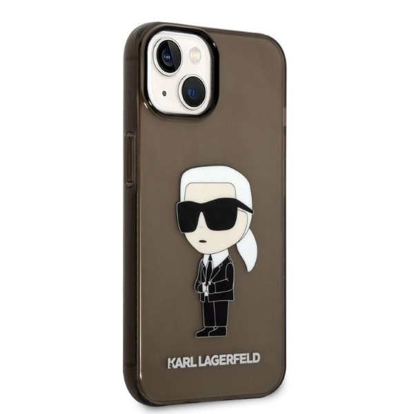 Etui KARL LAGERFELD Apple iPhone 14 Plus Ikonik Karl Lagerfeld Czarny Hardcase