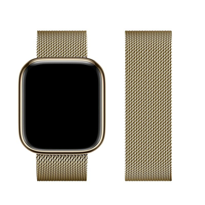 FORCELL F-DESIGN FA03 pasek do APPLE Watch 42 / 44 / 45 / 49 mm złoty