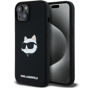 Etui Karl Lagerfeld KLHMP15SSCHPPLK iPhone 15 / 14 / 13 6.1" czarny/black hardcase Silicone Choupette Head MagSafe