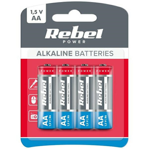 Baterie alkaliczne REBEL LR6 4szt BAT0061B