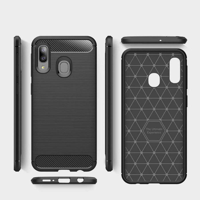 Etui Samsung Galaxy A20 Carbon Silikon Pokrowiec