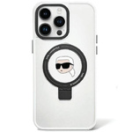 Etui Karl Lagerfeld KLHMP15SHMRSKHH iPhone 15 6.1" biały/white hardcase Ring Stand Karl Head MagSafe Case